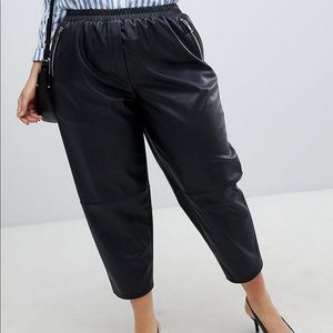 Leather Crop Pants
